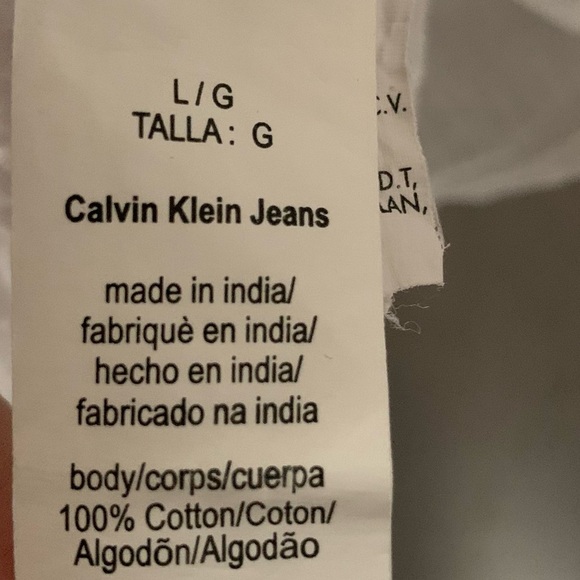 Calvin Klein Jeans White Girls Tunic Top/Dress - Picture 4 of 6